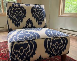Ikat pattern slipper chair