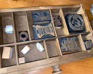 Vintage pharmacy related stamp blocks