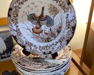 Johnson Brothers wild turkey plates. Perfect for intimate Thanksgiving gatherings  