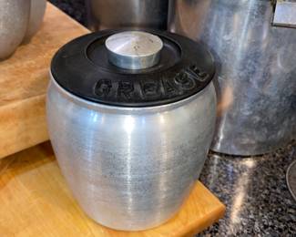 Keep your bacon grease handy in this dandy aluminum grease pot