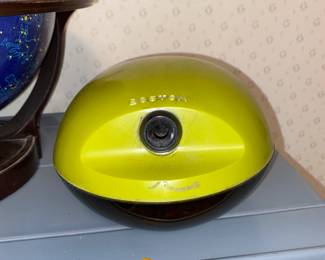 Vintage avocado green Bostich electric pencil sharpener.