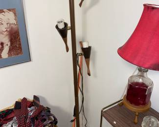 This MCM Pole lamp is super cool but we could not find its shades. 