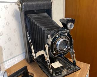Folding Polaroid lamp camera