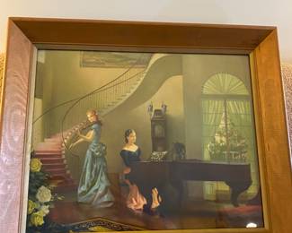 This classic parlor print "Morning Melodies" is perfect for your music room.