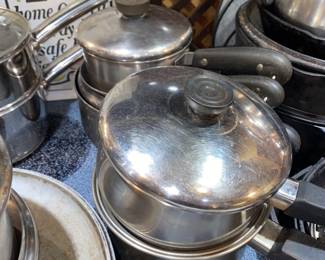 Vintage Revere Ware sauce pots, we got a few.