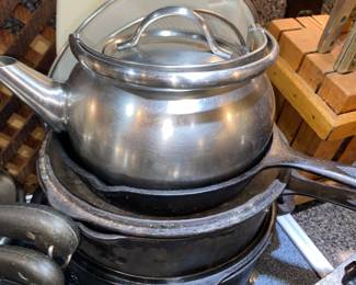 What goes better with cornbread than fried chicken! We have a cast iron chicken fryer and dutch oven.