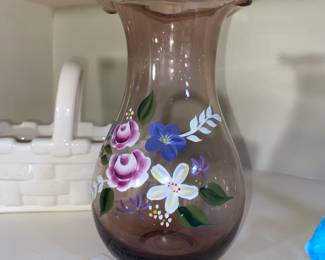 Fenton purple vase