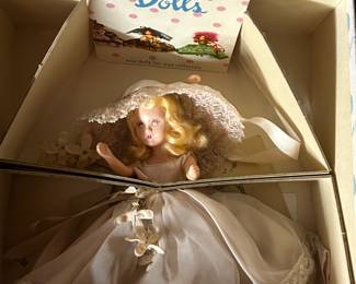 Antique Nancy Ann dolls.