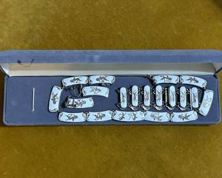 Beautiful sterling siam set.