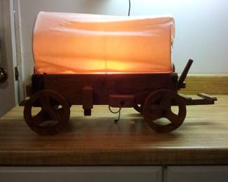 Handmade Lighted Covered Wagon