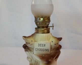 Deer Crossing Oil Lamp