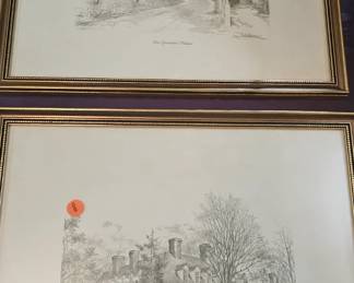 FRAMED ETCHINGS