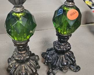 CANDLE HOLDERS GREEN