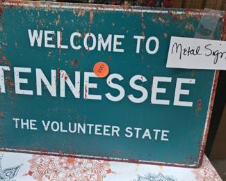 METAL TENNESSEE SIGN