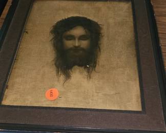 VINTAGE FRAMED PICTURE / JESUS