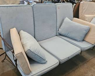 WROUGHT IRON PATIO BENCH