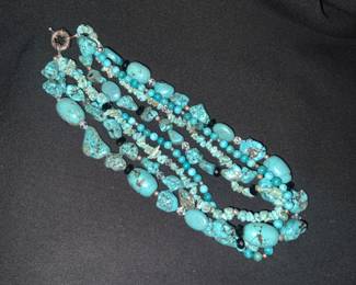 Turquoise Multi-Strand Necklace