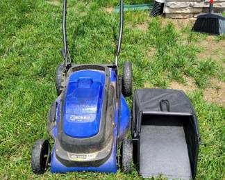 Kobalt electric lawn mower and weed eater
