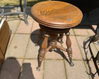 Antique piano stool. 