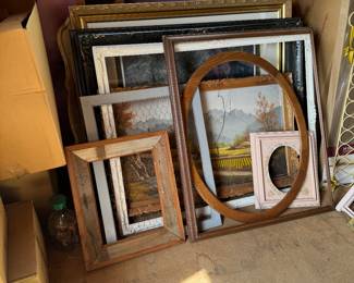 Frames and artwork. 