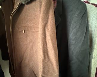 Men’s wool and cashmere coats.