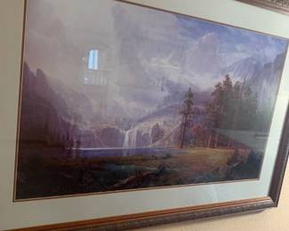 Frame signed print. 32 x 44 Same artist as lot 1007.