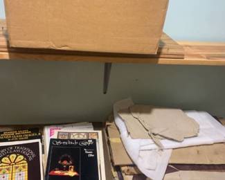 Stain glass and how to do stain glass books. Located in the basement