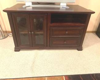 Television stand with shelves and drawers. 30 x 53 x 25.5. Bring help to load. Located in the basement