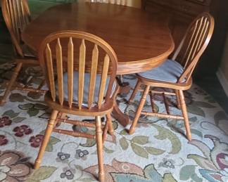 Oval dining table & 4 chairs 