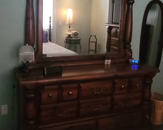 Solid dresser with mirror
