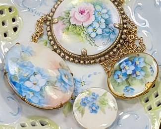 Hand painted china jewelry