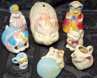 Kitty string holder,  Shawnee pottery, and more!
