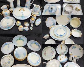 Hand painted china with forget-me-nots