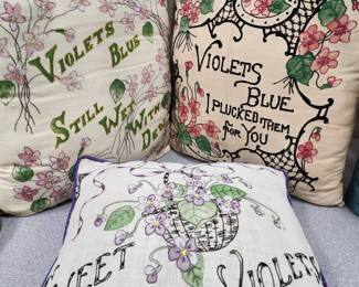 Vintage violet theme pillows