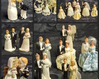 Vintage cake topper Bride and Groom collection