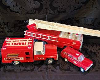 Tonka Fire Truck, Nylint Emergency vehicle and Fire Chief vehicle