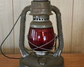 Lantern with red globe 