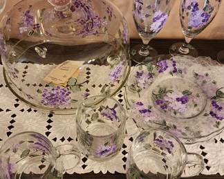 Hand painted Glassware