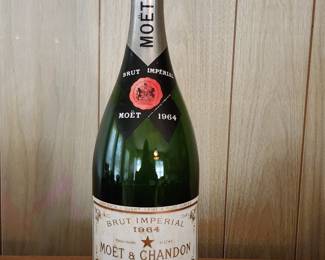 Store display champagne bottle