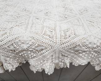 Hand made crochet full size bed cover
