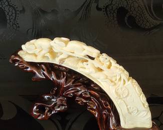 Hand Carved Bone Oriental Artwork