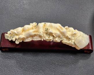 Hand Carved Bone Oriental Artwork