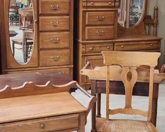 Bedroom furniture, washstands, chairs, and more! Lots of furniture at this sale!