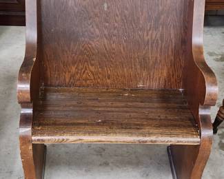 So cute! Small church pew.