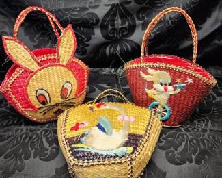 Vintage Easter basket purses