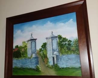 Framed oil on canvas 