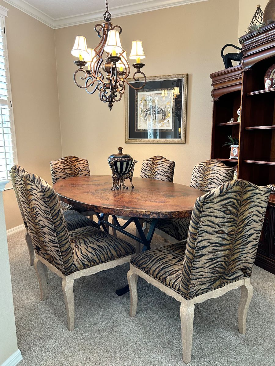 Arhaus Copper Wrapped Dining Table