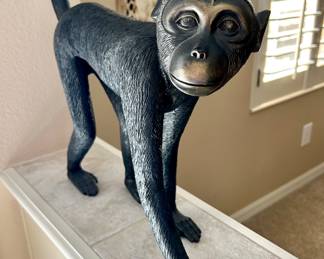 Vintage Life Size Poly Resin Spider Monkey