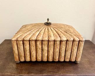 Maitland Smith Leather Table Box