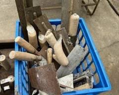 Large assortment of concrete tools